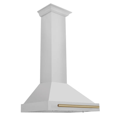 ZLINE 30 in. Autograph Edition Convertible Stainless Steel Range Hood with Stainless Steel Shell and Champagne Bronze Accents (KB4STZ-30-CB) [Color: Champagne Bronze Accents]