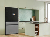 Bespoke 23 cu. ft. Counter Depth 4-Door French Door Refrigerator with AI Home & AI Vision Inside™ in Charcoal Glass and Stainless Steel