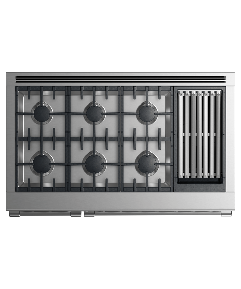 Gas Range, 48", 6 Burners with Grill