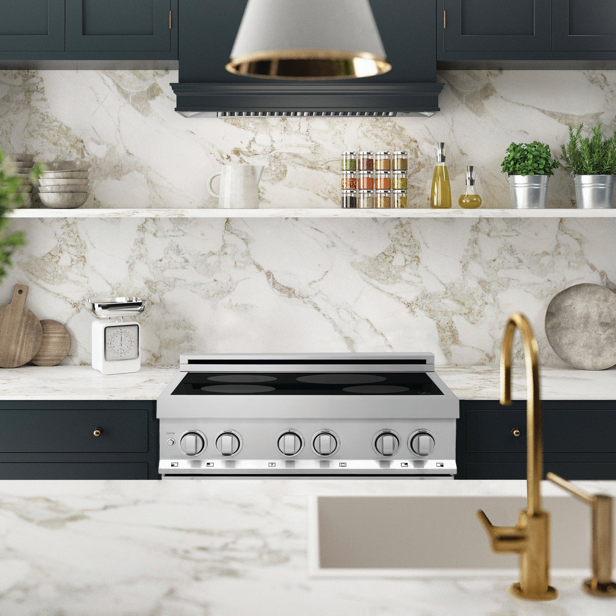 ZLINE 30" 4.0 cu. ft. Induction Range with a 4 Element Stove and Electric Oven in Stainless Steel (RAIND-30) [Color: DuraSnow®]