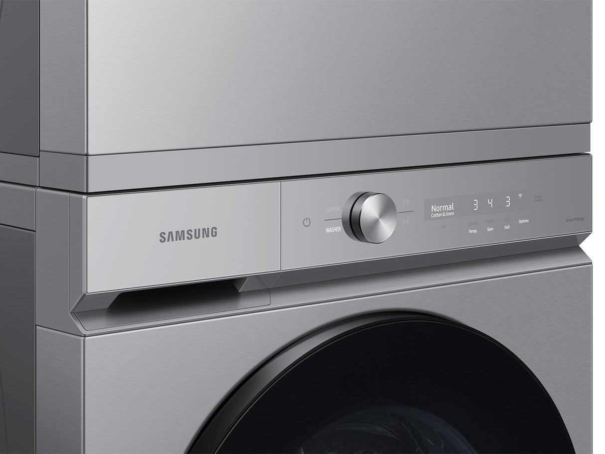 Bespoke 7.6 cu. ft. Ultra Capacity Electric Dryer with Super Speed Dry and AI Smart Dial in Silver Steel