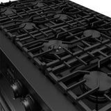48 Inch Contemporary Professional Gas Range In Black