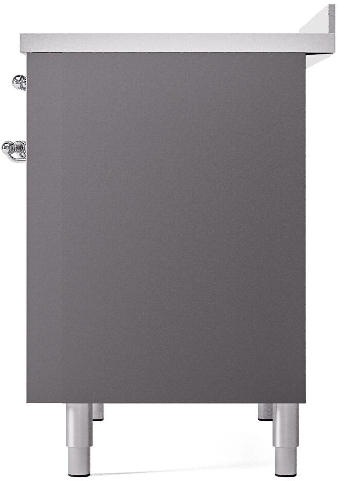 Nostalgie II 40 Inch Electric Freestanding Range in Matte Graphite with Chrome Trim
