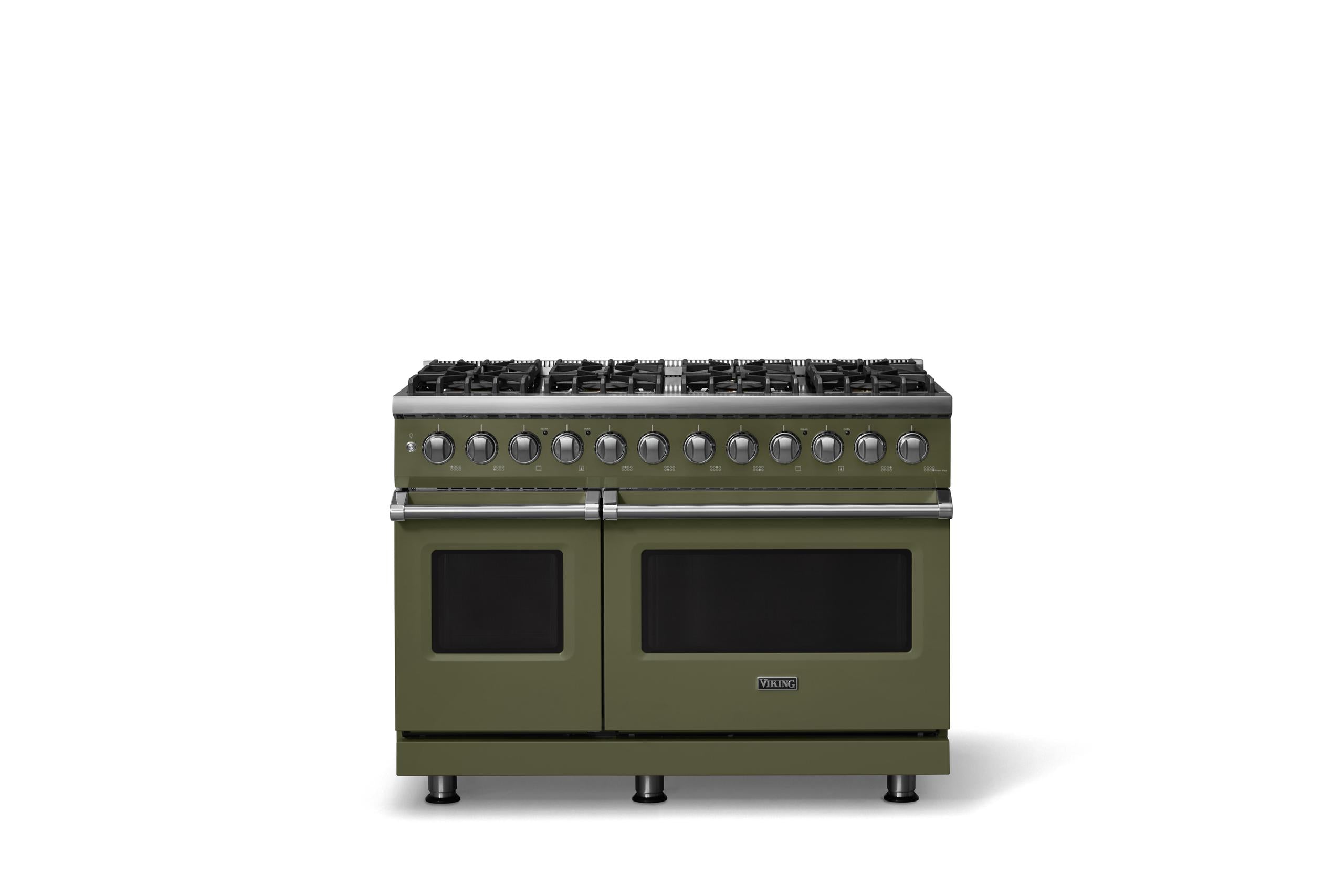 48"W. Dual Fuel Range (Burner: 8b, Finish: Martini, Trim: Polished Chrome, Fuel: Natural Gas)