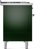 Nostalgie II 48 Inch Dual Fuel Liquid Propane Freestanding Range in Emerald Green with Chrome Trim