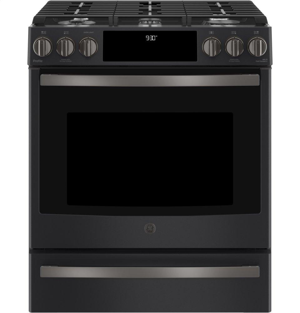 GE Profile™ 30" Smart Slide-In Front-Control Gas Range