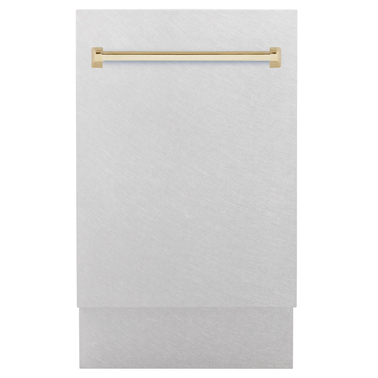 ZLINE Autograph Edition 18" Compact 3rd Rack Top Control Dishwasher in DuraSnow Stainless Steel with Accent Handle, 51dBa (DWVZ-SN-18) [Color: Gold]