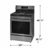 30" Rear Control Gas Range with Total Convection