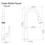 ZLINE Castor Kitchen Faucet (CAS-KF) [Color: Brushed Nickel]