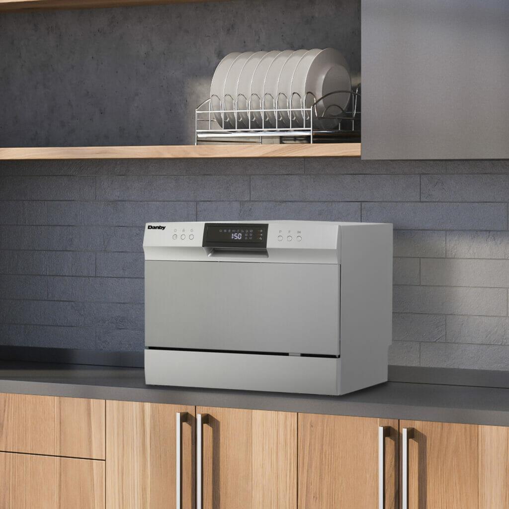 Danby 6 Place Setting Countertop Dishwasher in Silver