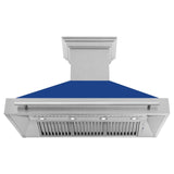 ZLINE 48 in. DuraSnow Stainless Steel Range Hood with Colored Shell Options (8654SNX-48) [Color: Blue Matte]