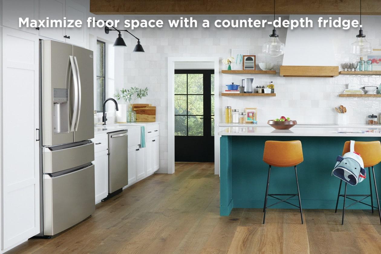 22 Cu. Ft. Counter-Depth 4-Door French Door Refrigerator