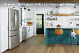 22 Cu. Ft. Counter-Depth 4-Door French Door Refrigerator