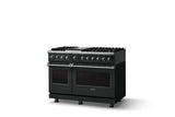 48"W. Dual Fuel Range (Burner: 6g, Finish: Antique Bronze, Trim: Polished Chrome, Fuel: Natural Gas)