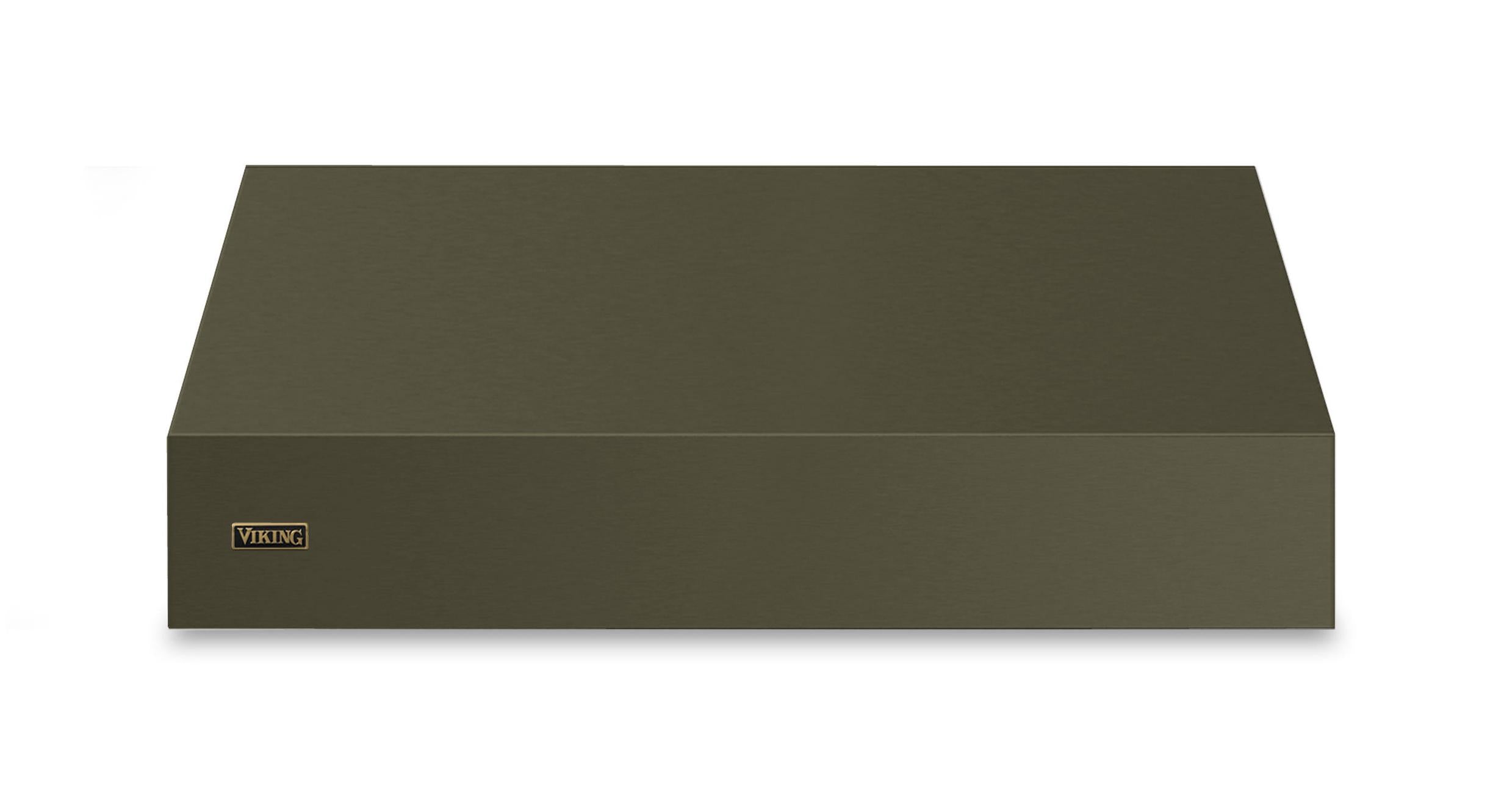 48"W. 18"H. Wall Hood (Finish: Martini, Trim: Brushed Brass)