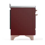 ILVE UMIB48NR3BUP Majestic III 48 inch Induction Range with 6 Elements, 5.02 cu. ft. Total Oven Capacity (Triple Glass Door, Burgundy, Copper)