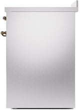 Nostalgie II 30 Inch Electric Freestanding Range in Stainless Steel with Bronze Trim