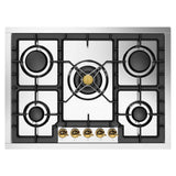 ILVE UHCPT75NSSG Nostalgie II 30 inch Built-In Gas Cooktop with 5 Burners, in Stainless Steel (Natural Gas)