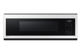 1.1 cu. ft. Bespoke Smart SLIM Over-the-Range Microwave with 400 CFM Hood Ventilation, Wi-Fi & Voice Control in White Glass