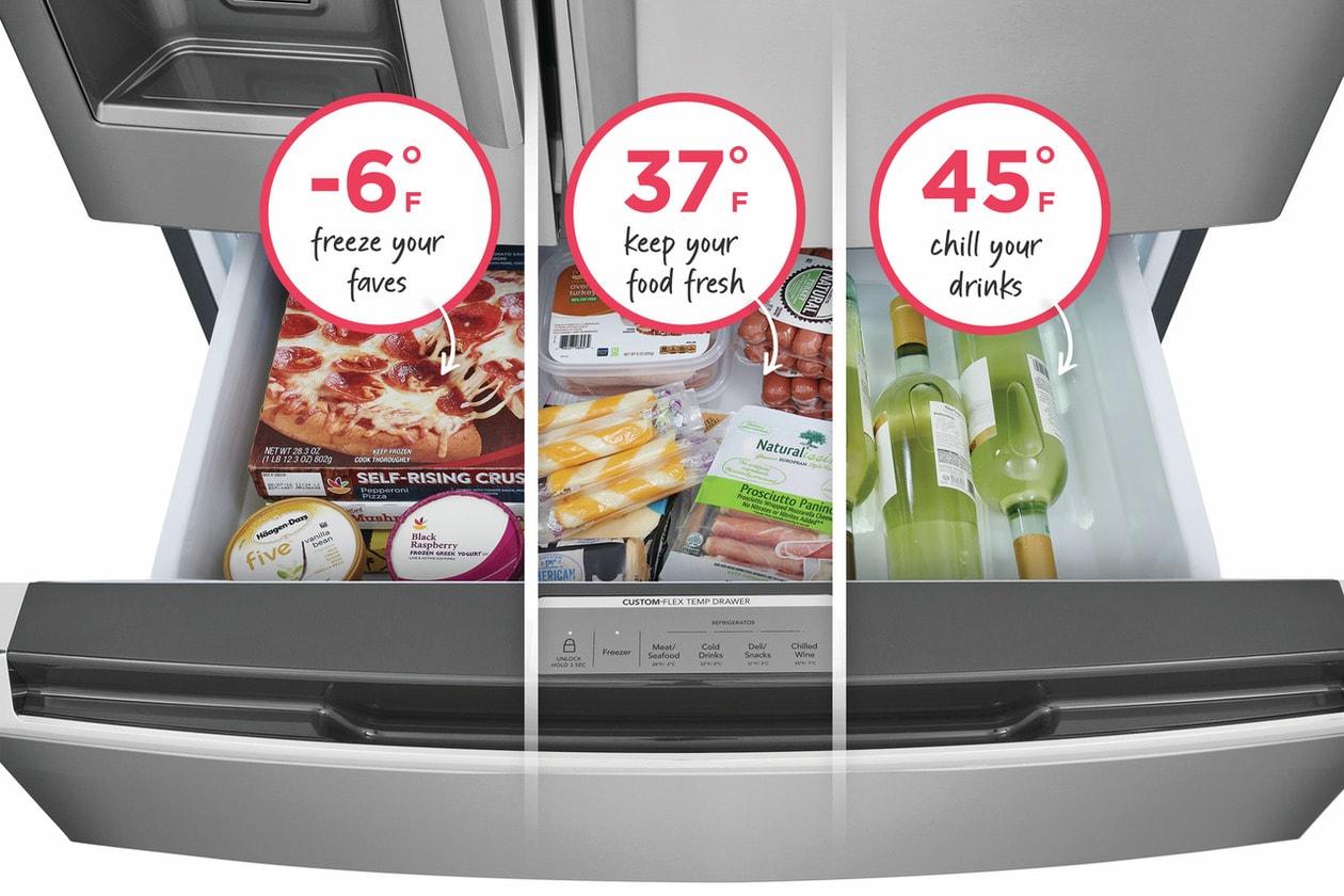 22 Cu. Ft. Counter-Depth 4-Door French Door Refrigerator