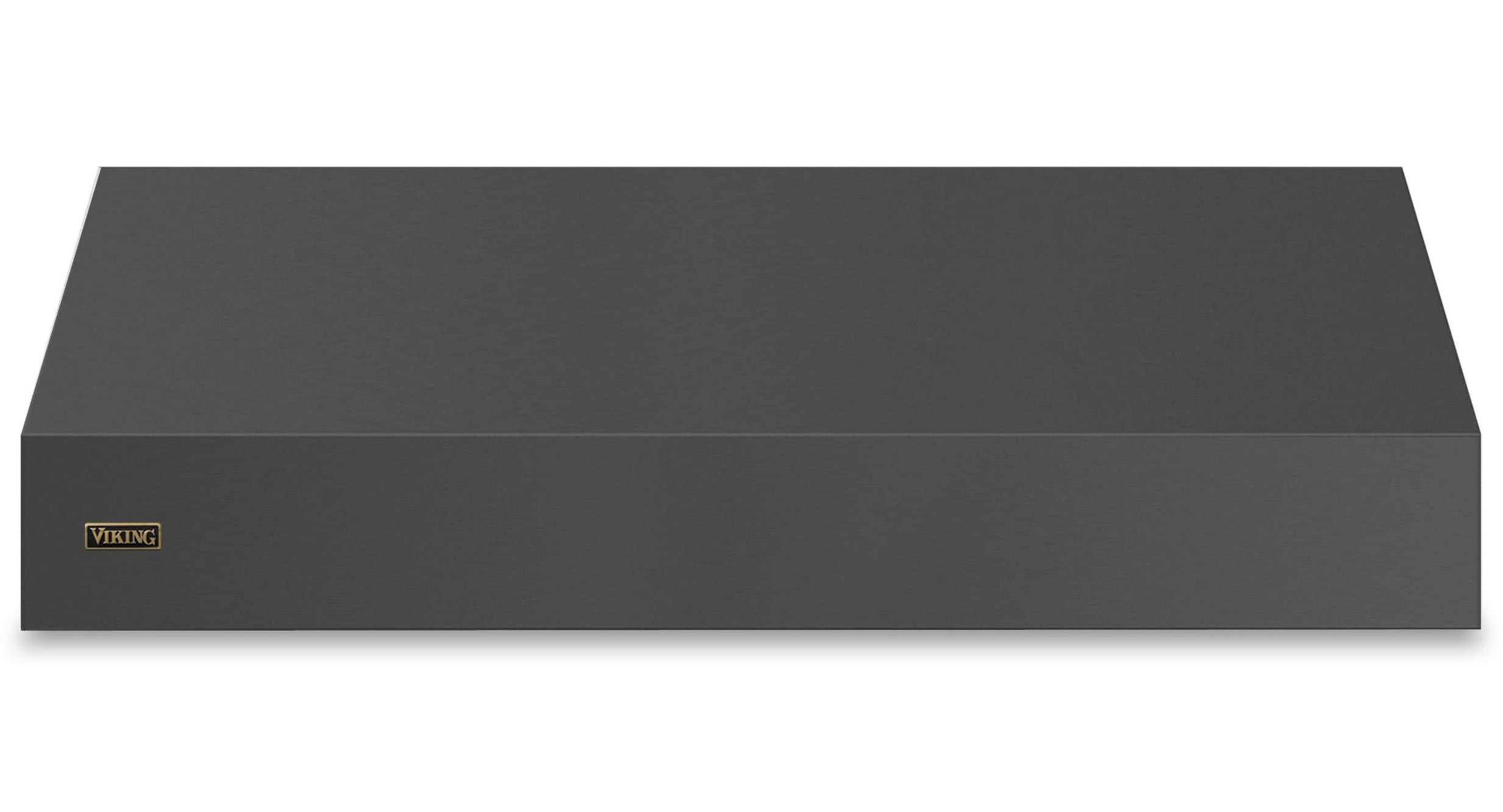 60"W. 18"H. Wall Hood (Finish: Damascus Gray, Trim: Brushed Brass)