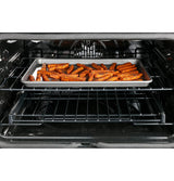 Café™ 30" Smart Slide-In, Front-Control, Induction and Convection Range in Platinum Glass