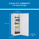 Avanti Garage Ready Vertical Freezer, 7 cu. ft, in White (AV701VFB0W)