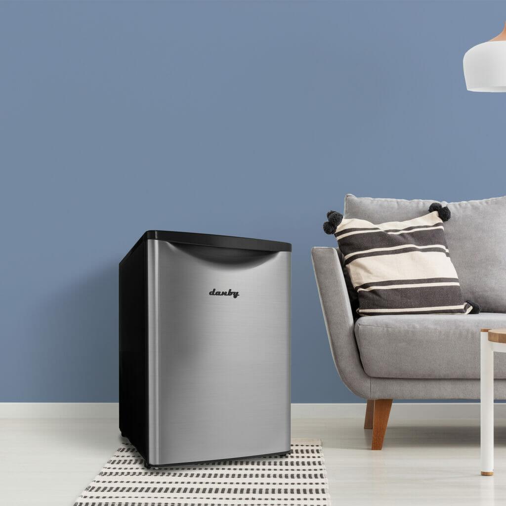 Danby 2.6 cu. ft. Compact Fridge in Stainless Steel Look