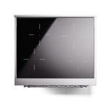 ILVE UNI304QNMPBKC Nostalgie II Noblesse 30 inch Induction Range (Solid Door, Glossy Black, Chrome)