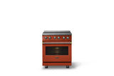 30"W. Induction Range (Finish: Spiced Cider, Trim: Brushed Brass)