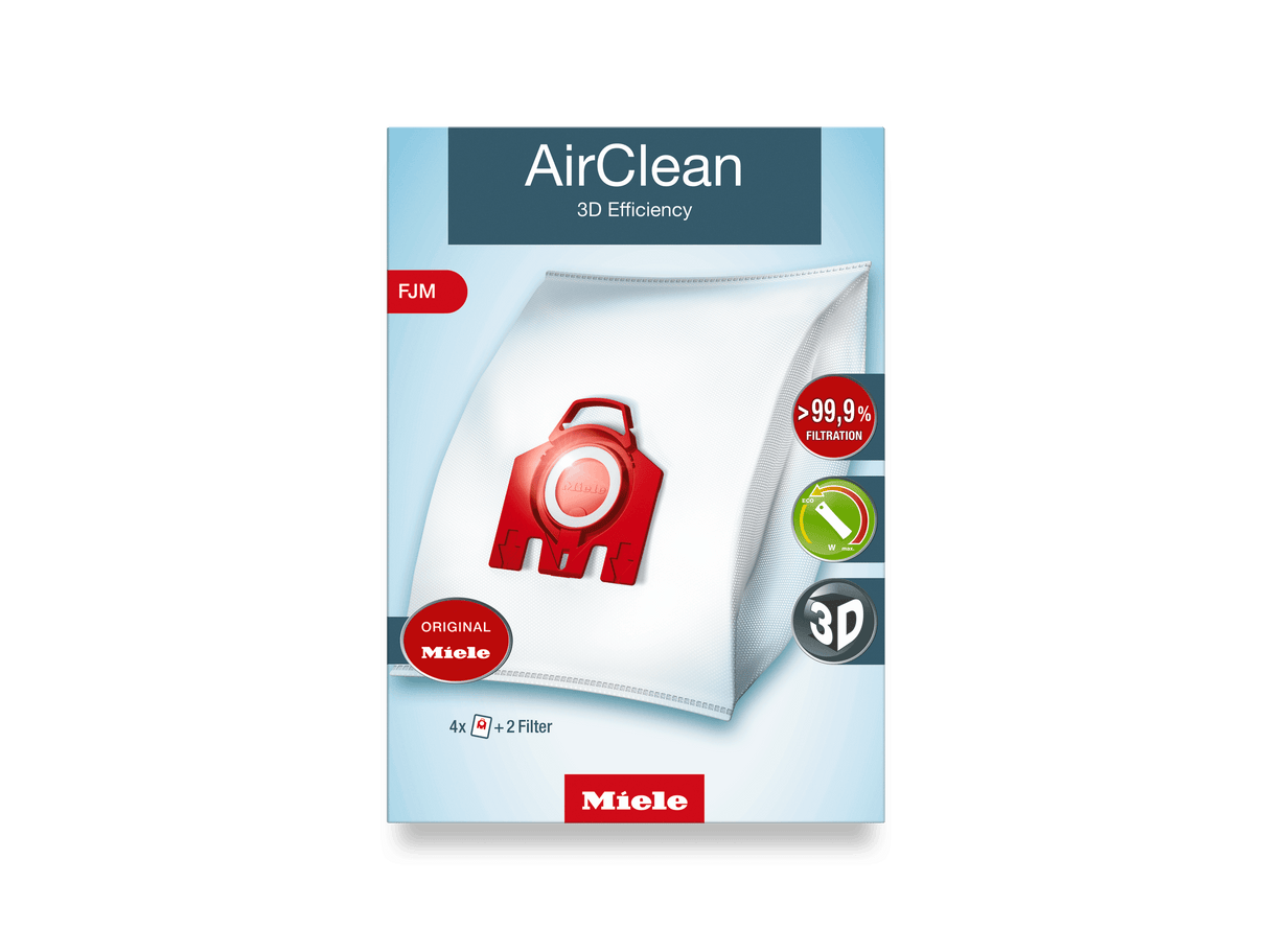 AirClean 3D Efficiency FJM dustbags - ensures that dust picked up stays inside the machine.