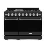 48 Inch Professional Lp Range With Pro-style Knobs In Black/stainless Steel  Gordon Ramsay Series