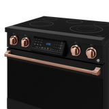 36 Inch Professional Electric Range With Tilt Panel Touch Control In Black/rose Gold  Gordon Ramsay Series