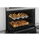 GE Cafe™ Series 30" Slide-In Front Control Dual-Fuel Double Oven with Convection Range