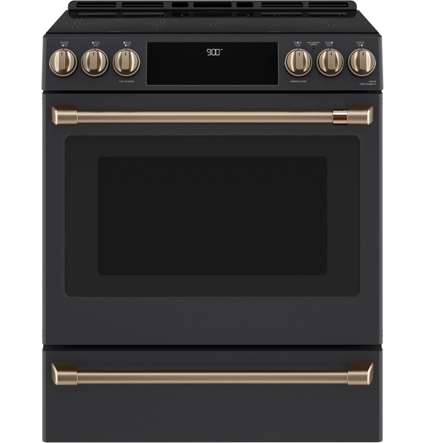 Café™ Front Control Induction Knobs and Handles - Brushed Bronze