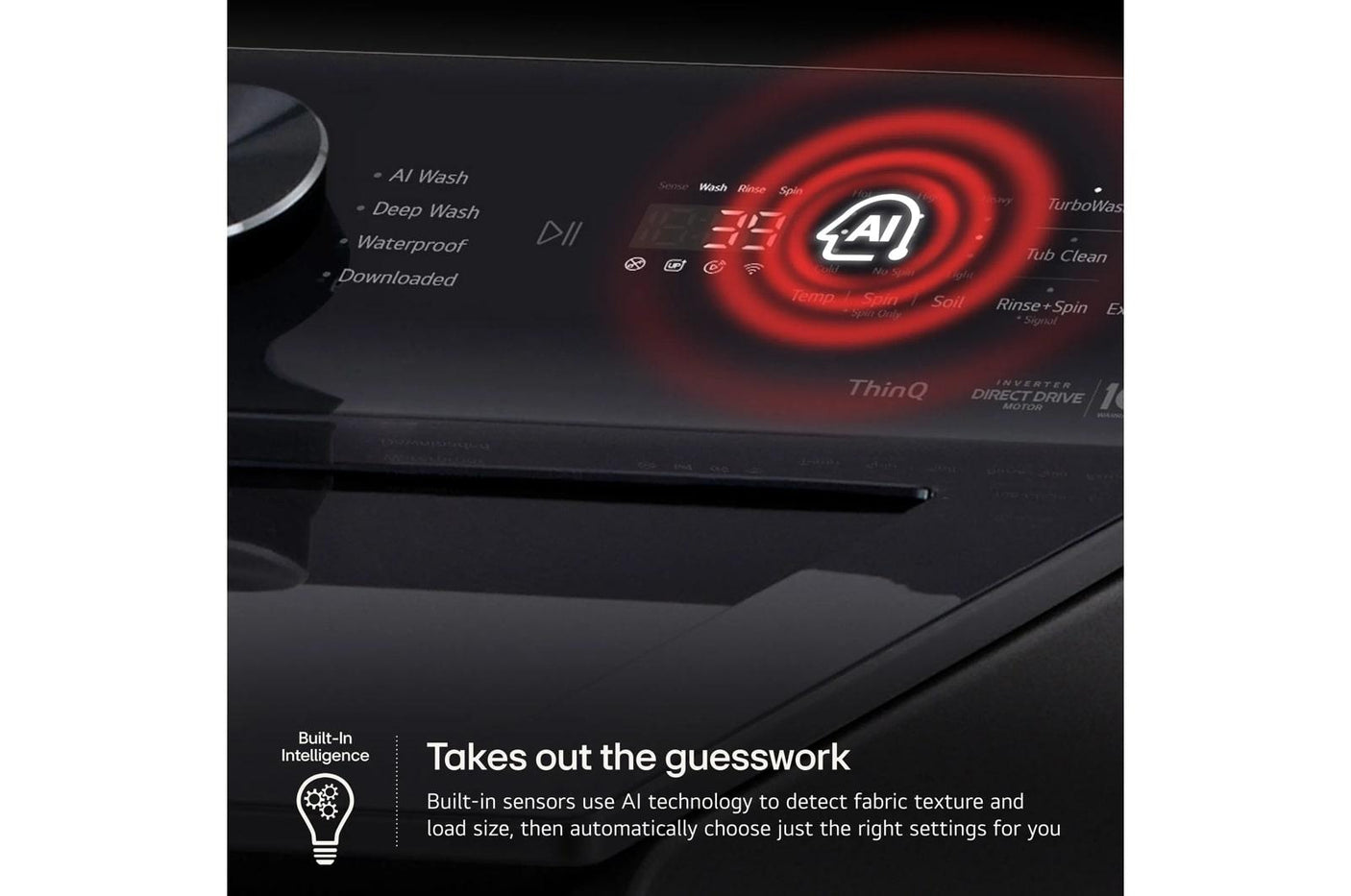 5.0 cu. ft. Mega Capacity Smart Top Load Washer with Impeller, EasyUnload™ & AI Sensing