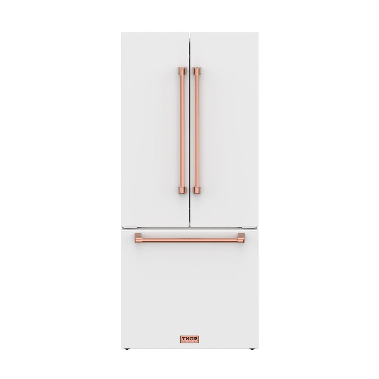 30 Inch French Door Counter Depth Refrigerator With Ice Maker - White/rose Gold  Gordon Ramsay Series