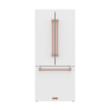 30 Inch French Door Counter Depth Refrigerator With Ice Maker - White/rose Gold  Gordon Ramsay Series