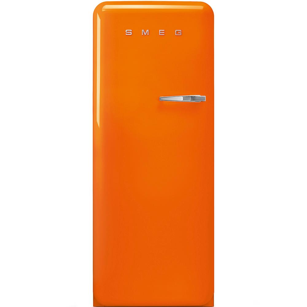 Approx 24" 50'S Style Refrigerator with ice compartment, Orange, Left hand hinge