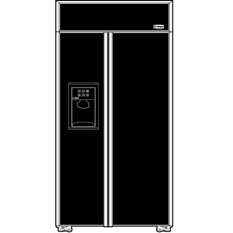 Monogram 36" Smart Built-In Side-by-Side Refrigerator with Dispenser