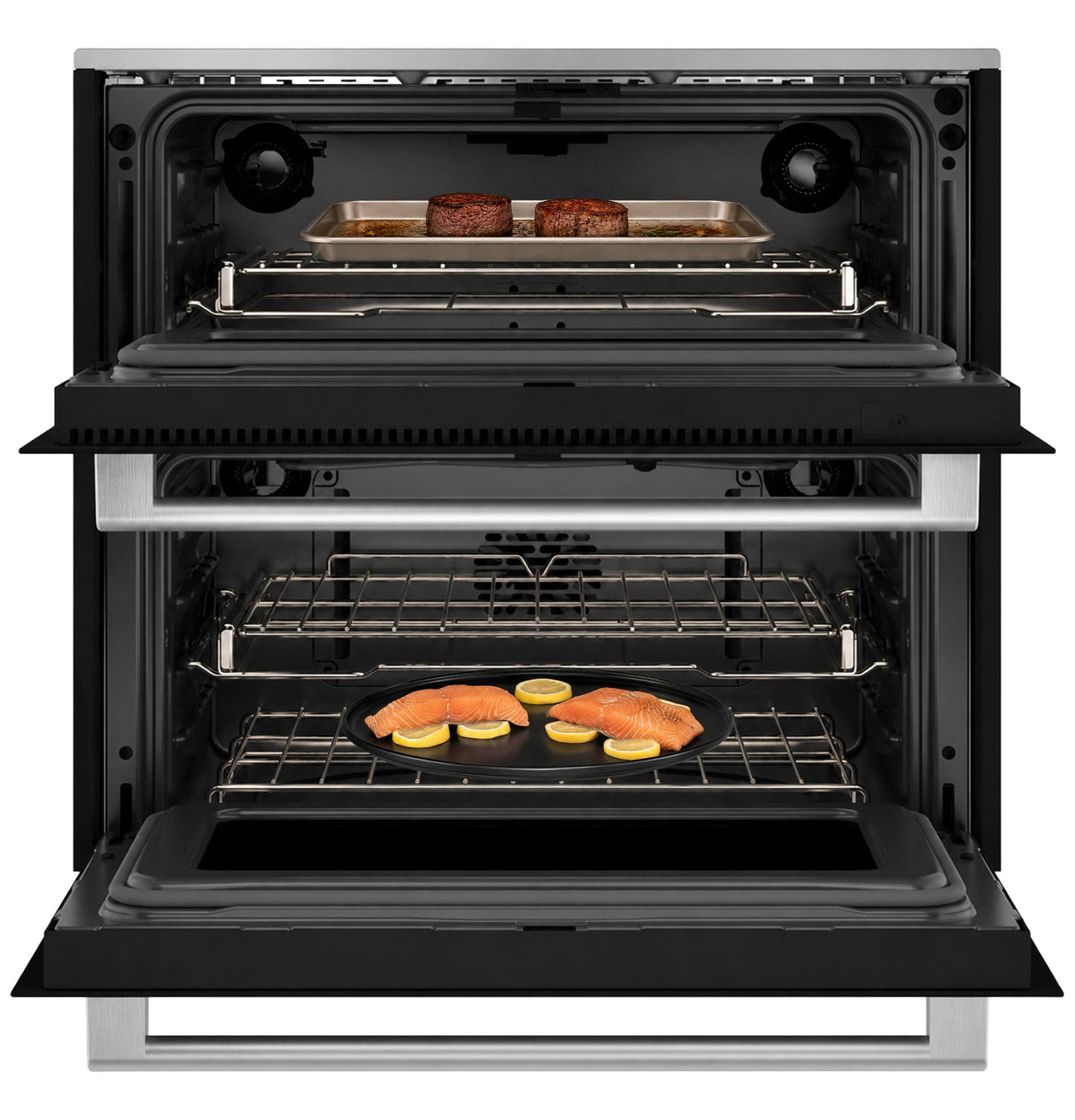 CAF(EBACK)™ 30" Duo Smart Single Wall Oven in Platinum Glass