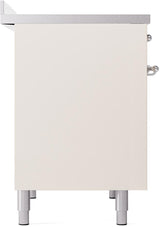 Nostalgie II 40 Inch Electric Freestanding Range in Antique White with Chrome Trim