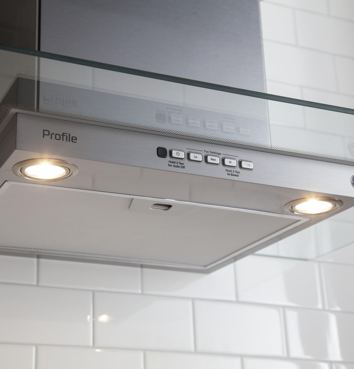 GE Profile™ Series 36" Wall-Mount Glass Canopy Chimney Hood