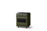 30"W. Sealed Burner Gas Range (Finish: Martini, Trim: Polished Chrome, Fuel: Natural Gas)
