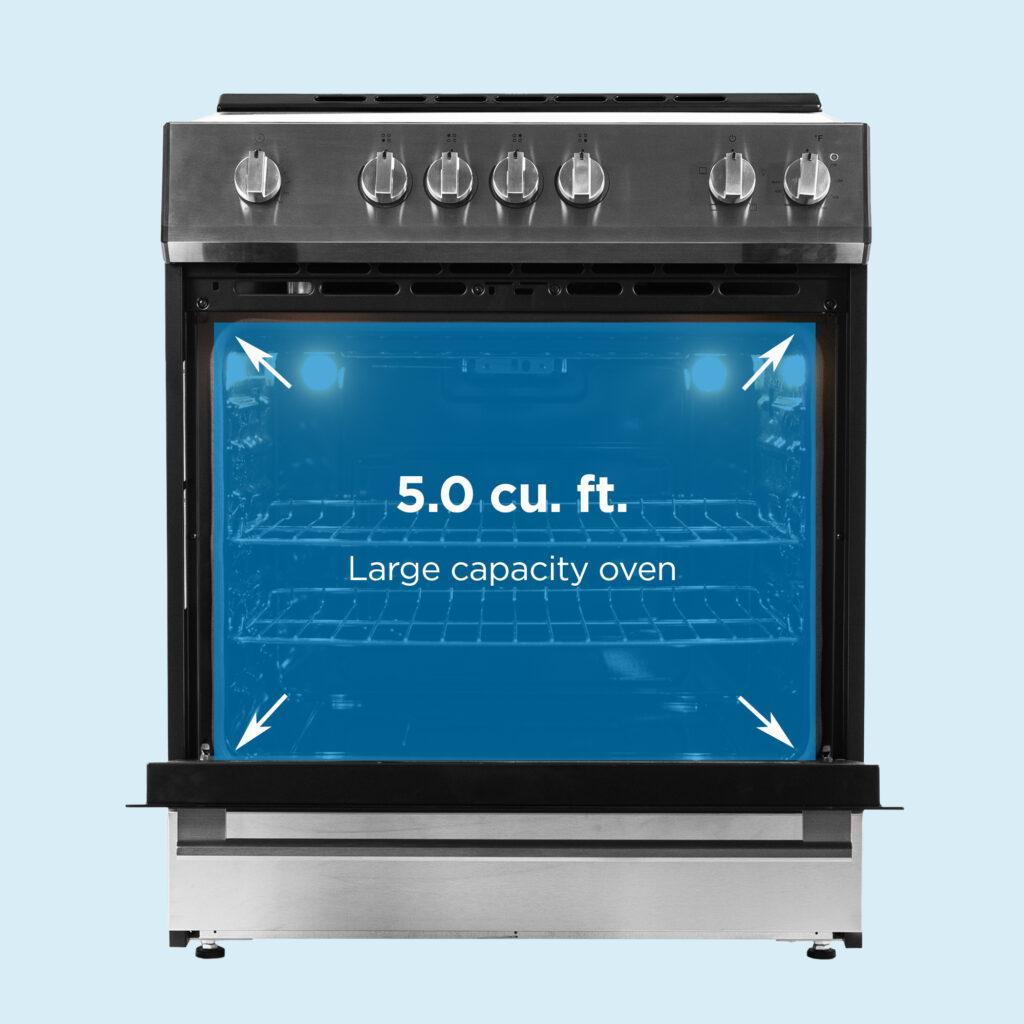 Danby 30 Slide in Smooth Top Electric Range with Knob Controls in Stainless Steel