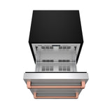 24 Inch Undercounter Built-in / Freestanding Drawer Freezer - Stainless Steel/rose Gold  Gordon Ramsay Series