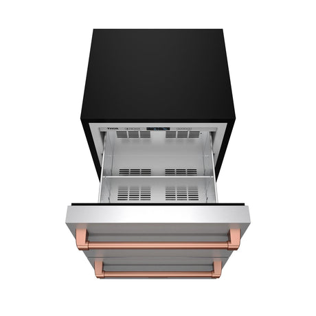 24 Inch Undercounter Built-in / Freestanding Drawer Freezer - Stainless Steel/rose Gold  Gordon Ramsay Series