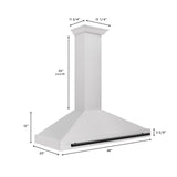 ZLINE 48 in. Autograph Edition Convertible Fingerprint Resistant DuraSnow Stainless Steel Range Hood with Champagne Bronze Handle (KB4SNZ-48-CB) [Color: Matte Black Accents]