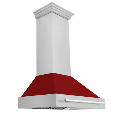 ZLINE 36 in. DuraSnow Stainless Steel Range Hood with DuraSnow Shell (8654SNX-36) [Color: Red Gloss]