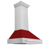 ZLINE 36 in. DuraSnow Stainless Steel Range Hood with DuraSnow Shell (8654SNX-36) [Color: Red Matte]